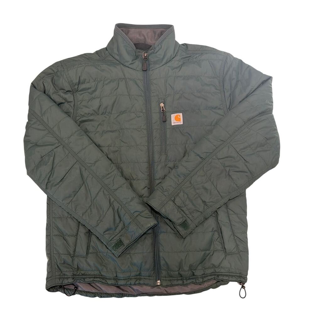 Carhartt Men's Gilliam Jacket Puffer Rain Defender Full Zip Green Jacket Medium